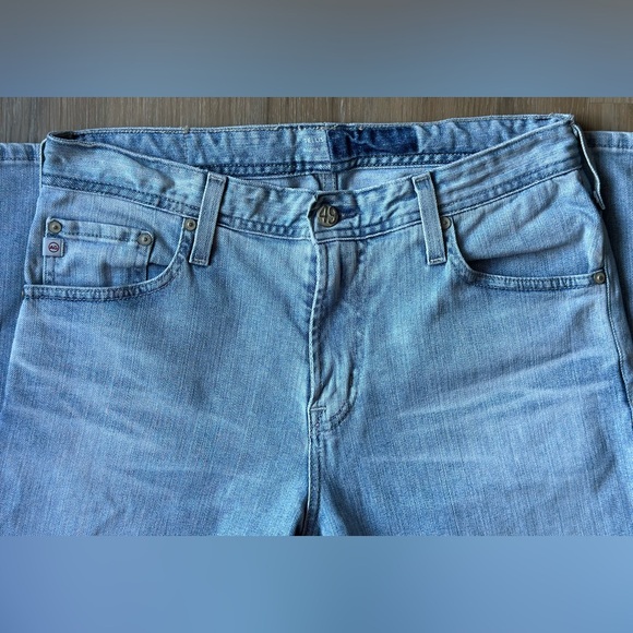 AG Adriano Goldschmied Men’s Light Blue Straight Jeans - Picture 4 of 11